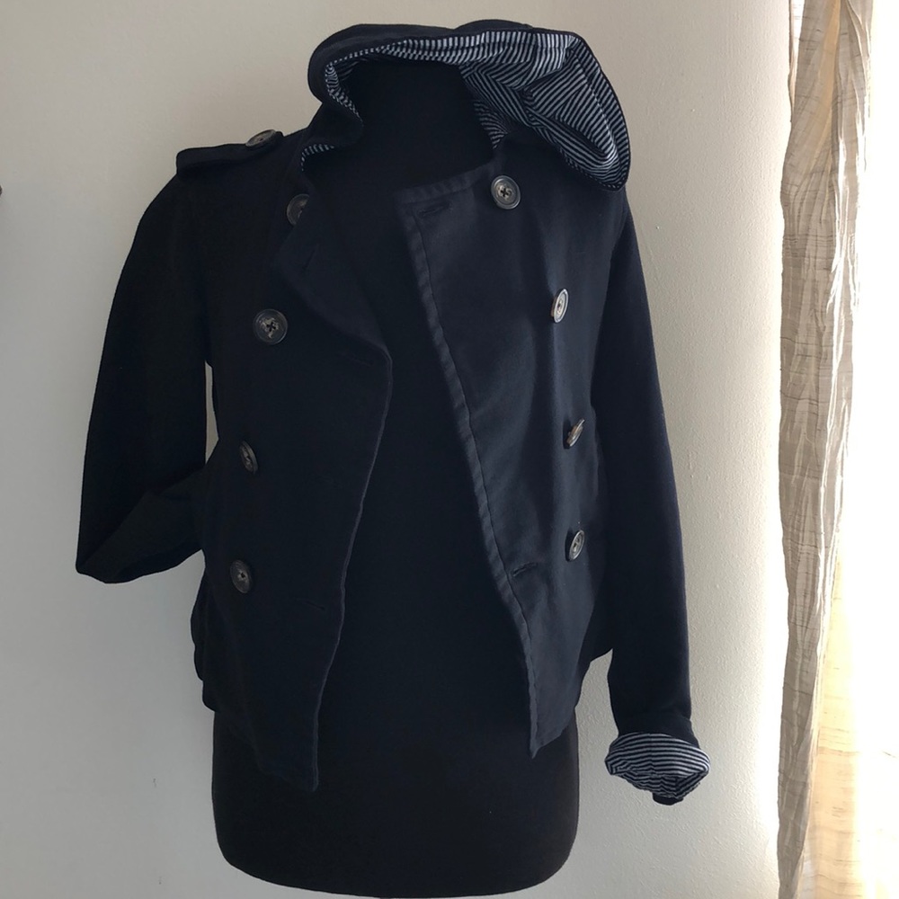 Splendid  black cropped pea coat